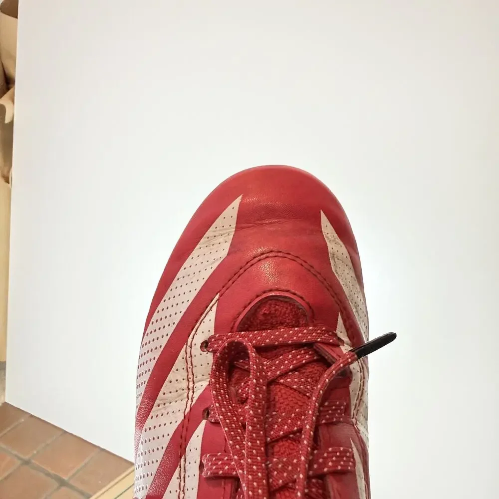 Adidas Cleats Size 5.5 Mens 7 Womens Adizero Impact Red White Football Shoes